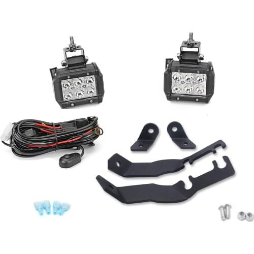 Car Lighting 18W LED LIGHT POD UPPER HOOD A-PILLAR CUSTOM BRACKET KIT For Toyota Tacoma 1995-2004 Auto Accessories