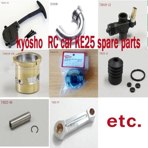 Kyosho 1: 8 remote control car KE25 engine spare parts Cylinder head piston Engine hand puller carburetor Exhaust elbow etc