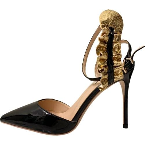 2020 summer Free shipping fashion women pumps sexy lady point toe high heels slingback women shoes big size 43 12cm