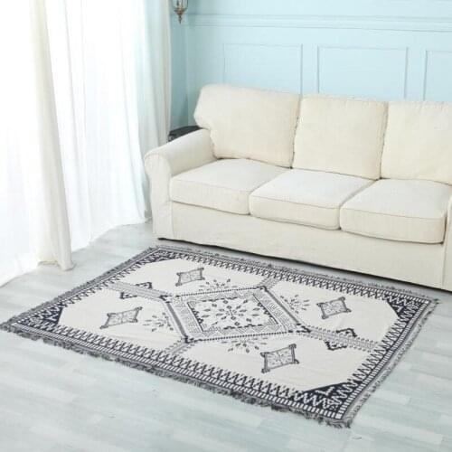 Black And White Double-Sided Striped Sofa Carpet Bedroom Living Room Creative Multi-Purpose Rug