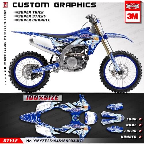 KUNGFU GRAPHICS Motorbike Decals Personalised Sticker Kit Full Wrap for YZ450F YZ250F YZ 250F YZF450 2018 2019 2020 2021