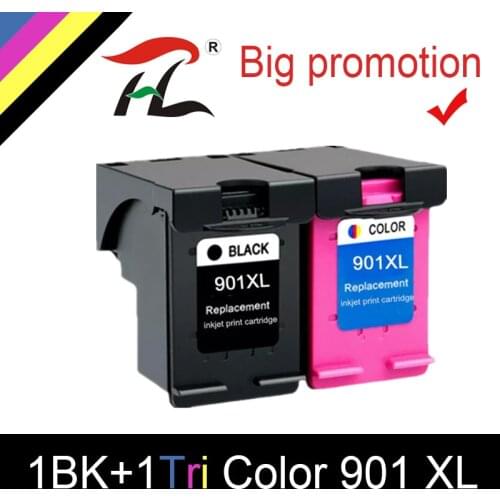 HTL 901xl ink cartridge for hp901xl HP 901XL CC654AA CC656AA compatible HP 4500 J4540 J4550 J4580 J4600 J4680 inkjet printer