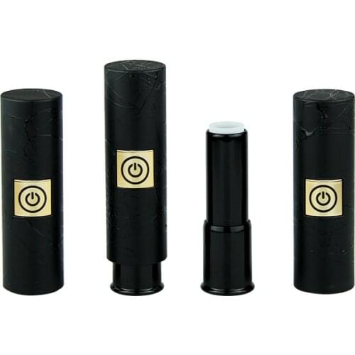 10/30/50pcs 12.1mm Round Lip Balm Empty Refillable Bottle Black Fashion Lip Balm Pipes Lipstick Tubes
