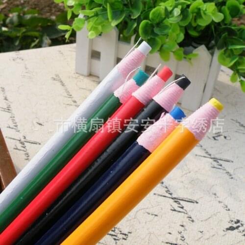 DONYAMY 6PCS Cut-free Tailors Chalk Pencils Fabric Marker Disappearing Pen Replace Tailors Chalk DIY Garment Craft Tools