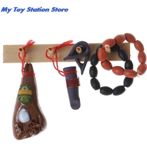 Cute 1:12 Toy Kitchen Food Meat Hanger Dollhouse Miniature Length 6*4cm Doll House Decoration Accessories