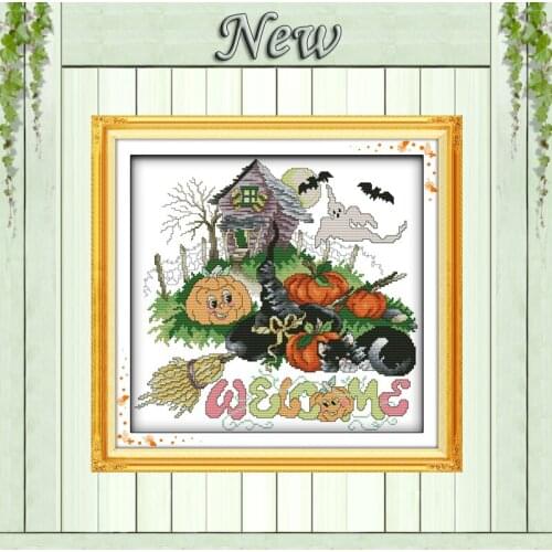Halloween pumpkin home decor painting counted print on canvas DMC 14CT 11CT chinese Cross Stitch Needlework Sets Embroidery kits