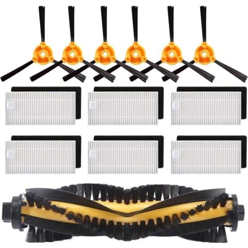 Replacement Accessory Kit Filter Main Brush Side Brush For Ecovacs DEEBOT N79S N79 Robotic Vacuum Cleaner (Filter+Brush)