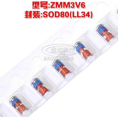 New ZMM3V6 SOD80 LL34 SMD Zener Diode 0.5W 3.6V 1206 Cylindrical