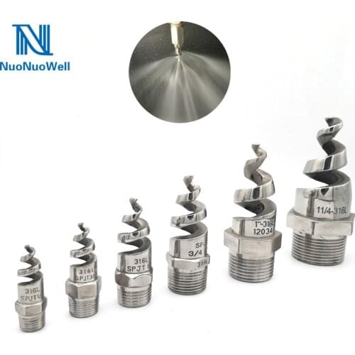 NuoNuoWell 10Pcs-pack Spiral Spray Nozzle Stainles Steel 316L Desulfurization Dust Removal Garden Atomization Sprinkler Head