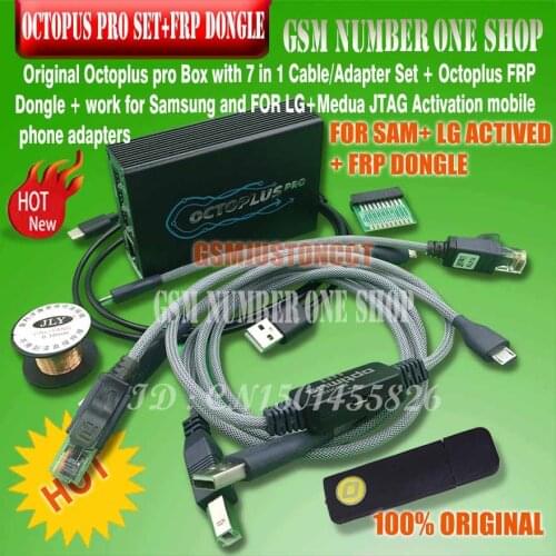 Octoplus pro Box 9 in 1 set ( Activated for Samsung + LG + eMMC / JTAG + Octoplus FRP Dongle + 5 cables )