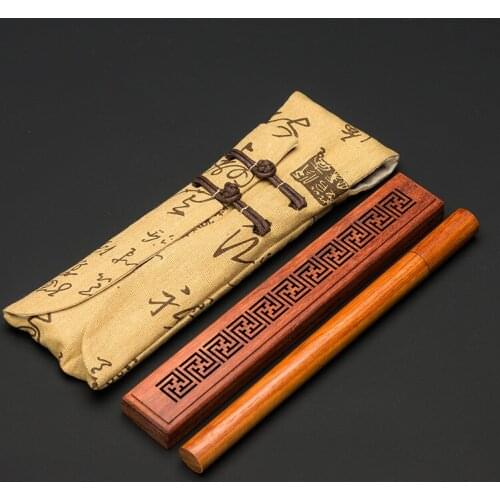 PINNY Rosewood Incense Burner With Bag Portable Stick Incense Censer Room Decoration Meditation Wooden Incense Tube Sandalwood