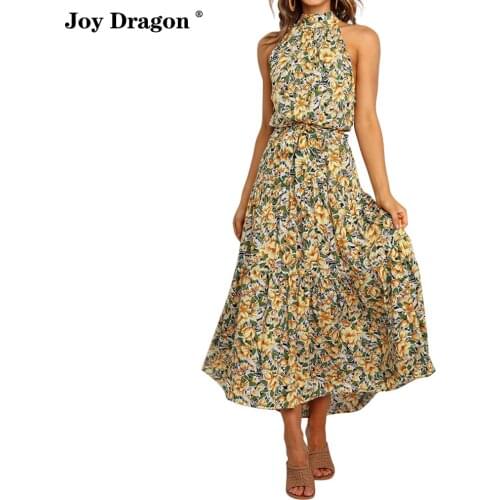 Women Floral Print Dress Maxi Dresses Summer Spring Zomerjurk Dames Vestido Feminino Sukienki Damskie Robe Femme Kleider Damen