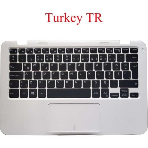 Laptop Palmrest TR CZ LA Keyboard For DELL For Inspiron 11 3162 3164 08T479 0RV892 0RV8J2 09KF13 0PHFK2 0M61J3 0WF80V