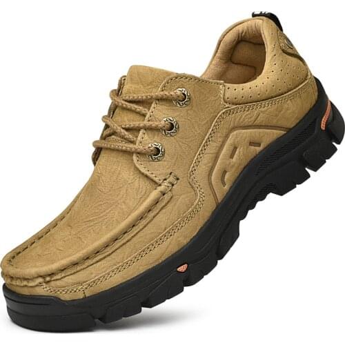 Hiking Shoes Travel Shoes Sport Mountain Outdoor Casual Men Leather Shoes Lace Up