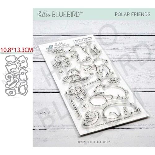 Polar bear and Penguin Troqueles de corte de metal scrapbooking stamps and dies Metal die cutters for scrapbooking Dies