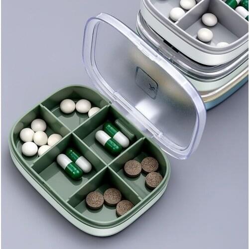 Portable Sealed Mini Pill Box 7-Days Travel Pill Carrying Case Cute Plastic Medicine Tablet Storage Box Holder