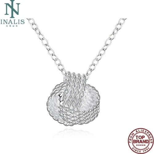 INALIS Silver Plated Necklace Fashion Woman Necklace Spherical Creative Boutique Jewelry Send Friends Romantic Anniversary Gift
