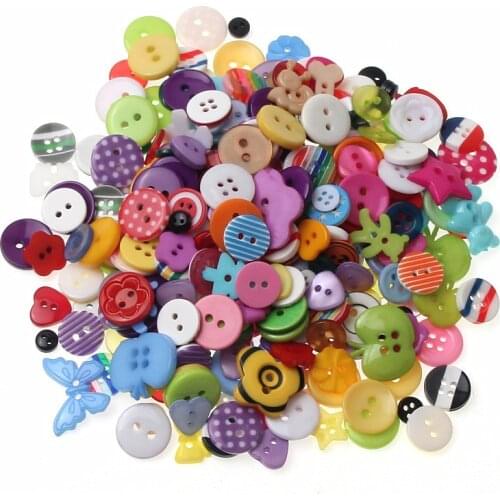 20/50/100pcs Mixed Shape DIY Scrapbooking Cartoon Resin Buttons For Clothing Childrens Garment Sewing Notions Accessories