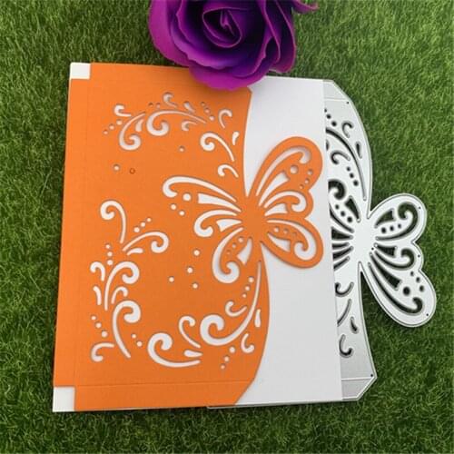 Butterfly hollow envelope greeting card Metal Cutting Dies Stencil DIY Scrapbooking Photo Album Card Paper Embossing Craft