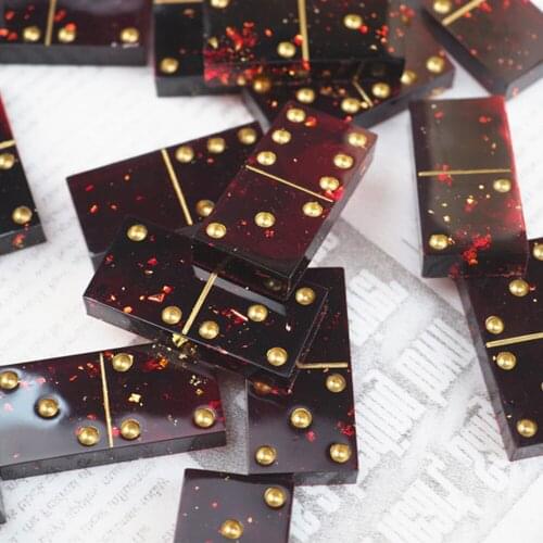 Handmade Resin Domino Silicone Molds Jewelry Accessories Making Epoxy Resin Craft Cabochons Board Charms DIY Resin