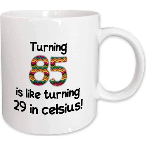 Turning 85 Is Like Turning 29 in Celsius Humorous 85Th Birthday Gift Ceramic Mug, 11-Ounce