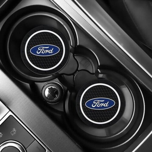 2pc Car Cup Holder Mat Silicagel water Coaster Decoration For Ford focus 2 3 mk2 mk3 ranger fiesta fusion kuga mondeo Car Stying
