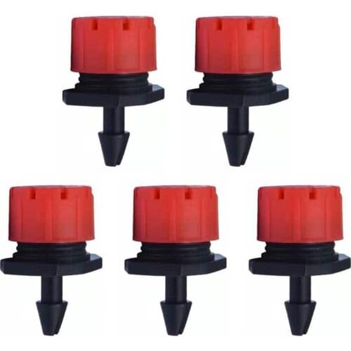 5pcs Micro Flow Dripper Drip Head 1/4 Inch Hose Garden Irrigation Misting