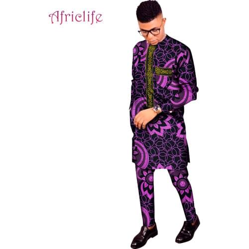 African Clothes for Men Shirt & Pant Suit WYN1348