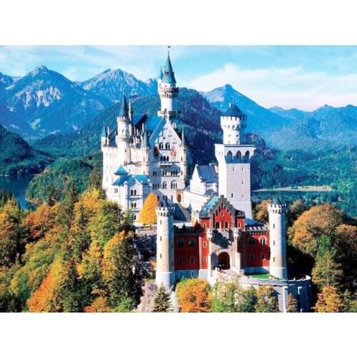 ARMYQZ5D5D DIY diamond painting landscape architecture diamond embroidery round square painting rhinestone home decoration diamo