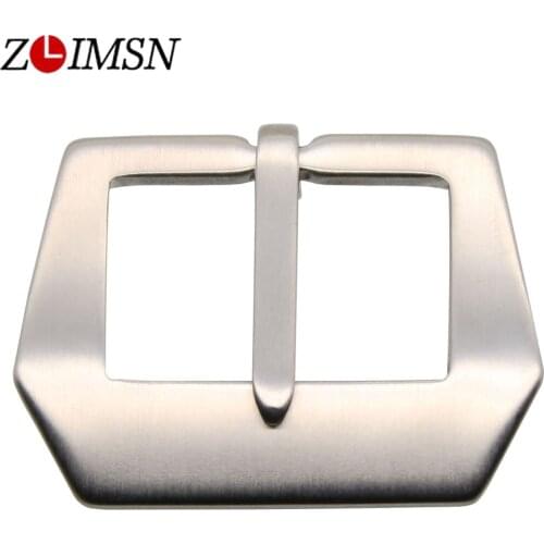 ZLIMSN Free Shipping 100Pcs Watch Buckle 20 22 24 26 28mm Pure Soild Stainless Steel Watchband Clasp Silver Brushed Wholesale