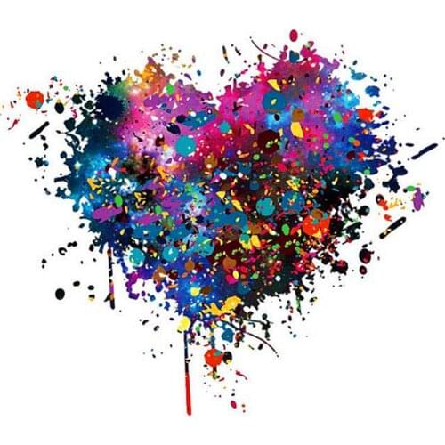 Dazzle Heart Patches Transfert Thermique Vetement Clothes Stickers Stranger Things Riverdale Appliques For Clothing Bike Patch