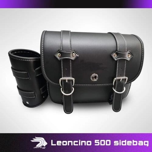 For Benelli Leoncino 500 Motorcycle Side Bags With Bracket Storage Luggage motorcycle Bag Microfiber moto side bag Leoncino 500