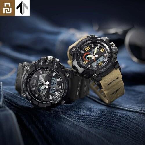 TwentySeventeen Outdoor Double Display Digital Watch Original imported movement Multi-function dial Dual time Waterproof For Men