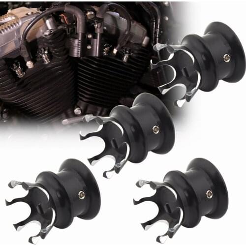 Motorcycle Crown Engine Head Bolt Topper Cover Cap Black CNC Edge Cut Screw Nut Trim For Harley Twin Sportster Softail Dyna Evo