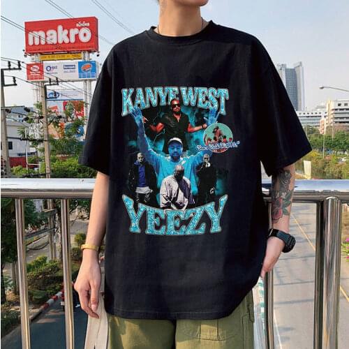 Hot Sale New Style Kanye West Print Couple T-shirts Classic Summer High Quality T -Shirt Oversized Unisex Comfortable Cotton Tee