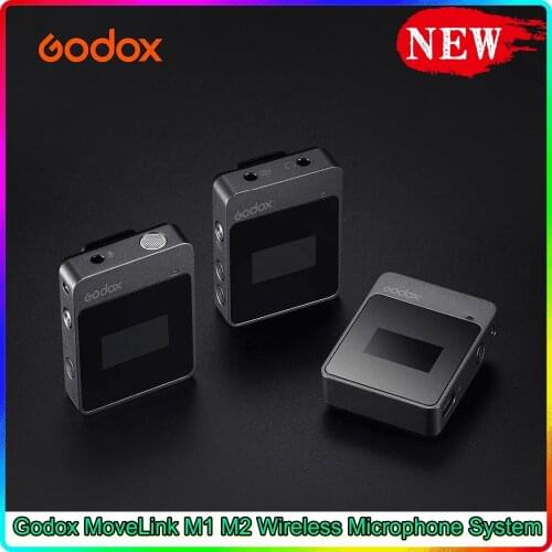 Godox MoveLink 2.5G MoveLink M2 M1 Microphone Transmitter/ Receiver Wireless Lavalier Mic for Phone DSLR vs Comica BoomX SYNCO