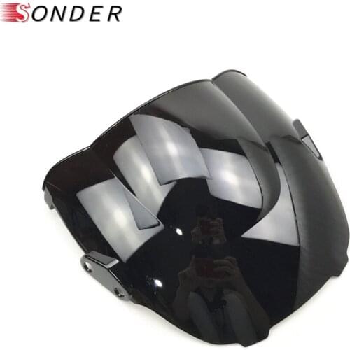 Motorcycle Double Bubble Windshield WindScreen Screen For Honda CBR600F CBR600F3 1995 1996 1997 1998 CBR 600 F 600F F3 Black 98