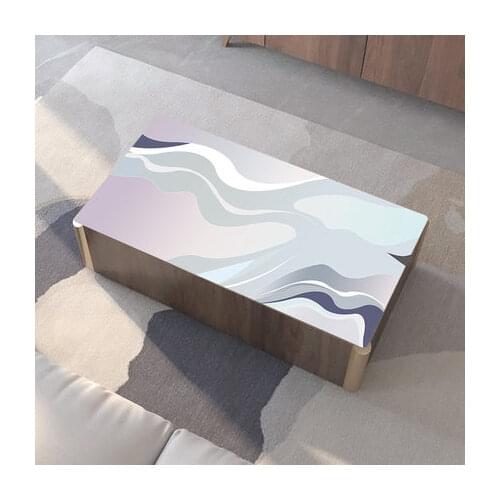 Soft Plastic Non-slip Fixed Home Living Room Coffee Table Tablecloth Odorless Waterproof Table Cover Deco Dining Table Protector