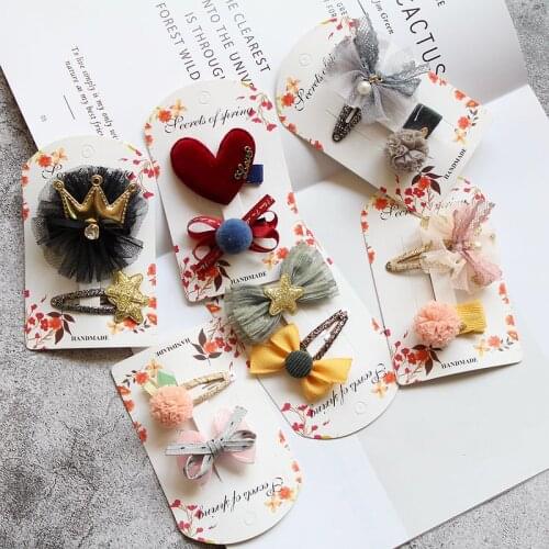 2018 Newest Cute Bowknot Hairpin Baby Girls Kids Hair Clips Bows Accessories For Children Barrette Hairclip Hairgrip Headdress