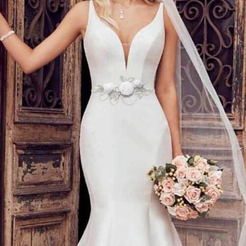 Handmade Belts for Women Crystal Belt Bridesmaid Dresses Ornaments Dresses Accessories For Women Flowers Leaves Wedding Belts