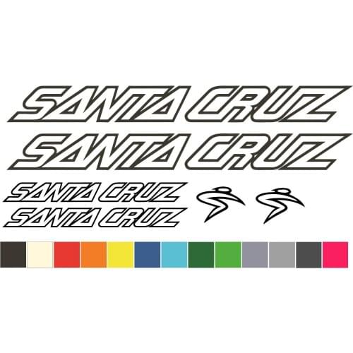 For 1Set Santa Cruz Replacement Mountain Bike Frame Vinyl Decals Stickers MTB Car Styling