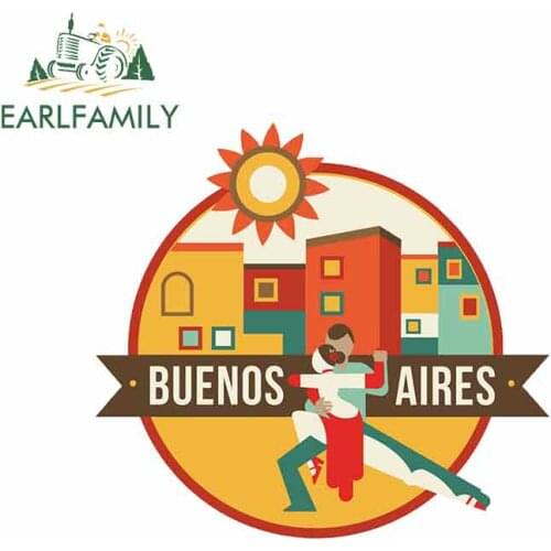 EARLFAMILY 13cm x 11.9cm for Buenos Aires Argentina Car Stickers Vinyl Sunscreen RV VAN JDM Car Accessories Graphics Anime Sign
