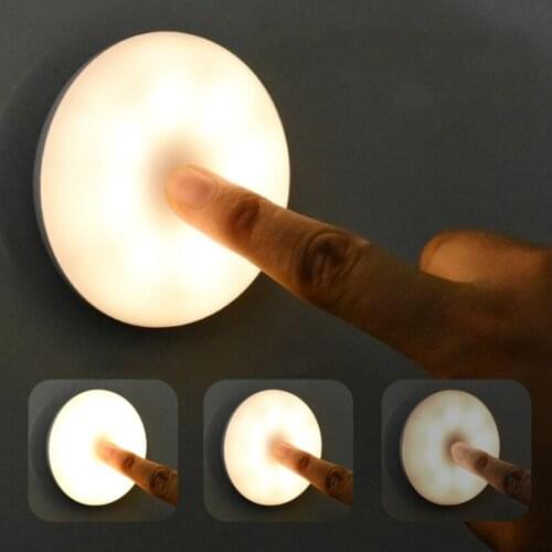 2PCS LED Touch Sensor Night Light Flashlight Wall Bedroom Home Lamp USB Circle Dimming Night Lamp Mosquito Repellent Light