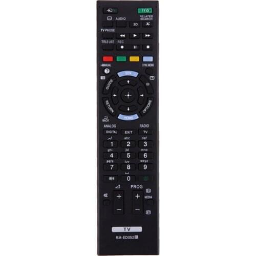 Smart Home Remote Control Replacement for Sony Tv RM-ED052 RM-ED050 RM-ED053 RM-ED060 RM-ED046 RM-ED044 Black 2 X AAA Batteries