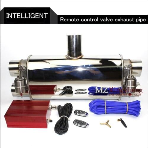2.5" Exhaust System Stainless Steel T Pipe Electric Exhaust CutOut Out Valve With Electronic Remote Control Switch exhaust pipe