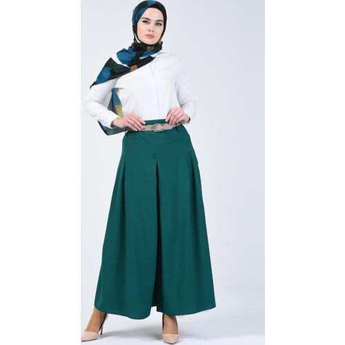 Minahill Viscose Trousers Skirt 6436-04 Emerald Green 6436-04