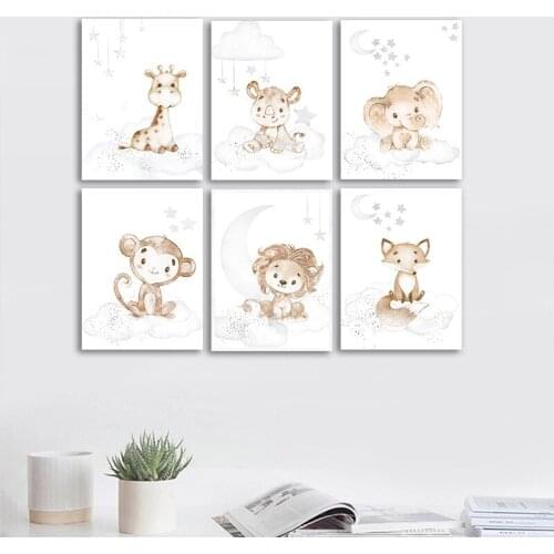 Cartoon Animal Monkey Children Room Decoration Painting Modern Art Print Canvas Painting Wall Pictures Home Decor