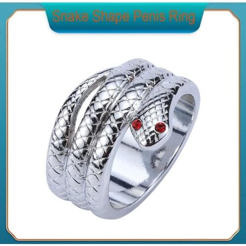 Snake Shape Penis Ring Male Adult Toys Stainless Steel Cock Ring for Men Sex Delay Ejaculation Cockring Sex Products Penis Toys