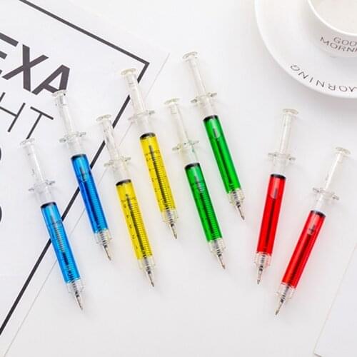 1pcs Injection Ballpen Doctor Nurse Neele Ball Point Pen Office School Stationery Pen Syringe Needle Ballpoint Pen