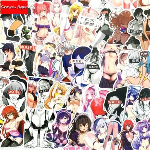 100pcs Anime Hentai Sexy Pinup Bunny girl Waifu Decal Stickers for suitcase laptop Car Truck Waterproof helmet graffiti sticker